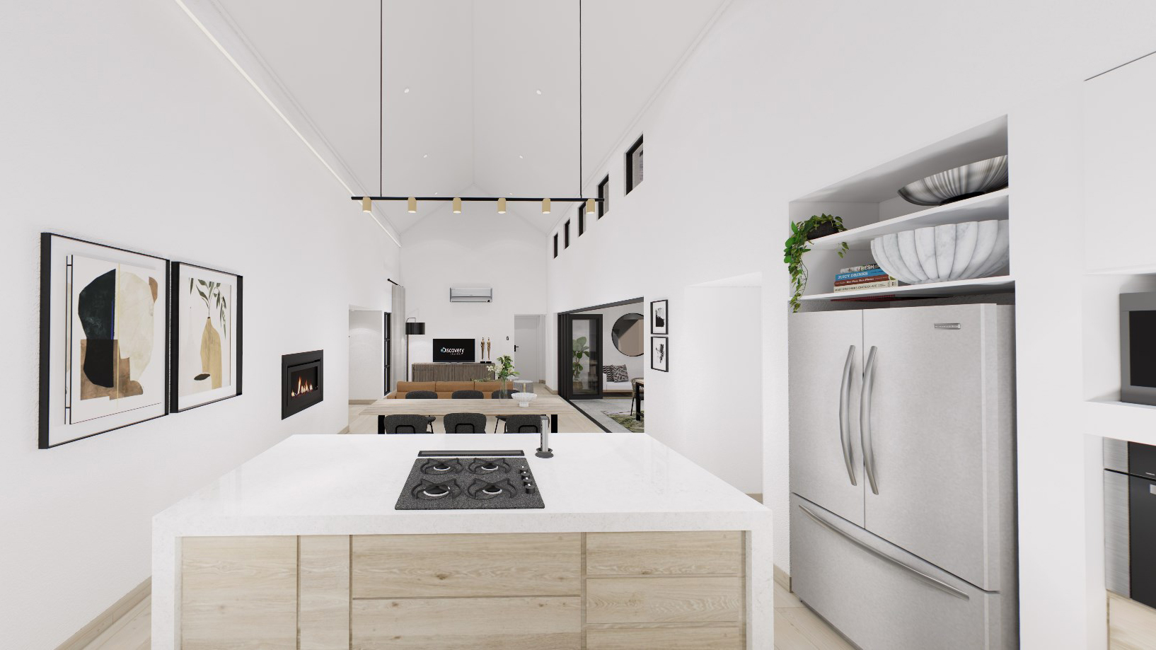 Kitchen Behind Counter